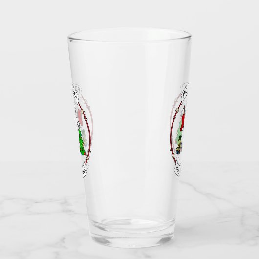 Merry Christmas 2 Tree Stocking Snowman Glas (Links)