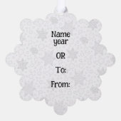 Merry Christmas 2 Tree Stocking Snowman Ornament Kaart (Achterkant)