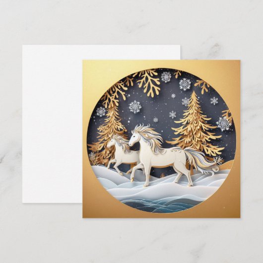 Merry Christmas - 3 Feestdagenkaart (Voorkant / Achterkant)