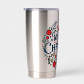 Merry Christmas 3 Geïsoleerde Drinkbeker (Rechts)