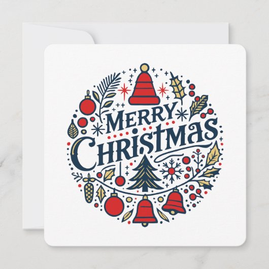 Merry Christmas 3 Kaart (Voorkant)