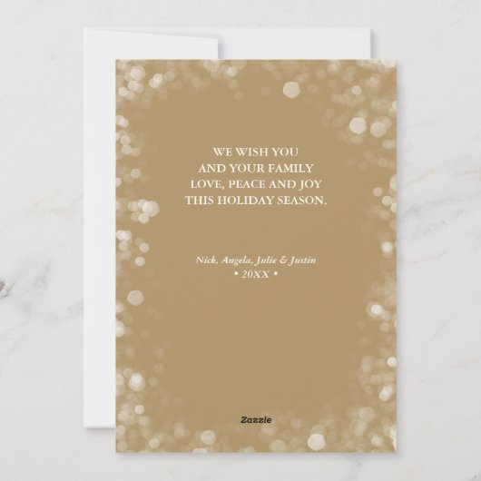 Merry Christmas 3 Photo Collage Holiday Card Feestdagenkaart (Achterkant)