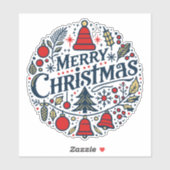 Merry Christmas 3 Sticker (Vel)