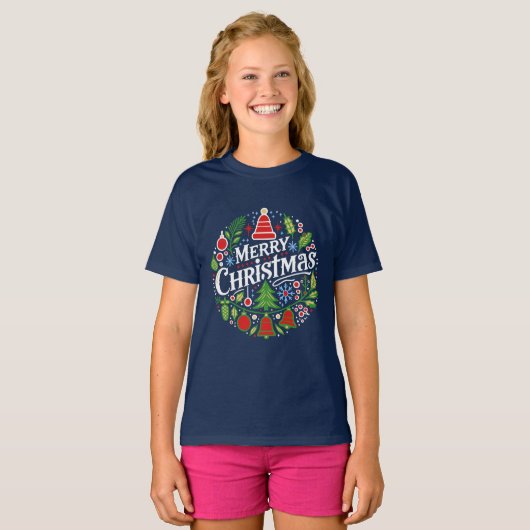 Merry Christmas 3 T-shirt (Voorkant volledig)