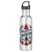 Merry Christmas 3 Waterfles (Voorkant)