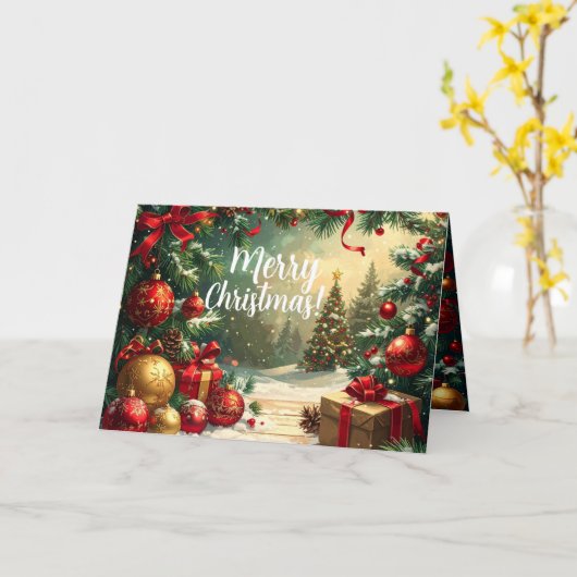 Merry Christmas 5 Image Kaart (Gele Bloem)