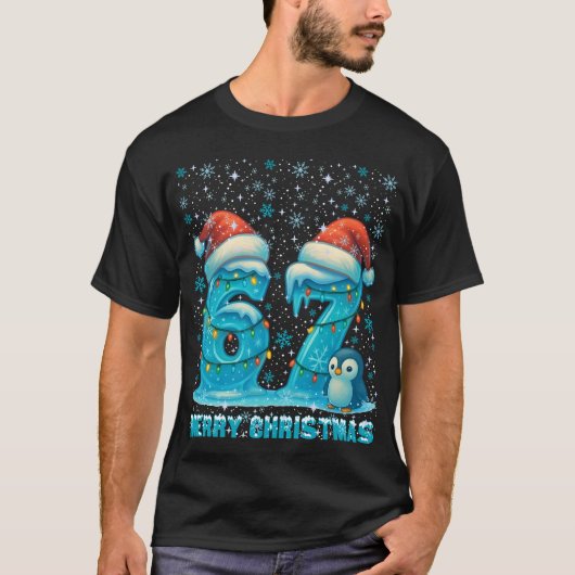 Merry Christmas 67 Frozen Numbers T-shirt (Voorkant)