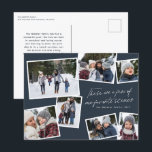 Merry Christmas 7 foto collage elegant rood Feestdagenkaart<br><div class="desc">Dit briefkaart met zeven foto's is voorzien van leuke en slimme tekst - "dit zijn een paar van onze favoriete scènes" in een modern script en is ideaal om de hoogtepunten van uw jaar of een familiefoto te laten zien. De achterkant van dit briefkaart heeft ruimte voor een aangepast bericht...</div>