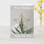 "MERRY CHRISTMAS & A HAPPY NEW YEAR" KAART (Gele Bloem)