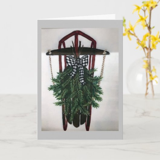 "MERRY CHRISTMAS & A HAPPY NEW YEAR" KAART (Gele Bloem)