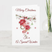 MERRY CHRISTMAS * A SPECIAL WAITER * HOLIDAY CARD FEESTDAGEN KAART (Voorkant)