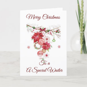 MERRY CHRISTMAS * A SPECIAL WAITER * HOLIDAY CARD FEESTDAGEN KAART