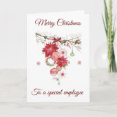 MERRY CHRISTMAS *A SPECIALE WERKNEMER** FEESTDAGEN KAART (Voorkant)