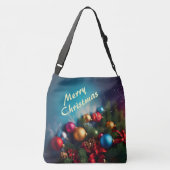 Merry Christmas Aangepaste gepersonaliseerde tekst Crossbody Tas (Achterkant)