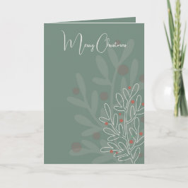 Merry Christmas abstract floral mistletoe Kaart