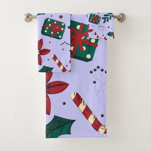 Merry Christmas Abstract Pattern Bad Handdoek (Insitu)
