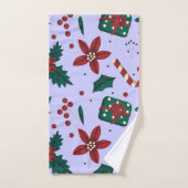Merry Christmas Abstract Pattern Bad Handdoek (Handdoek)