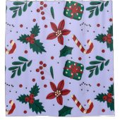 Merry Christmas Abstract Pattern Douchegordijn (Voorkant)