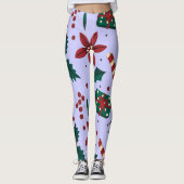 Merry Christmas Abstract Pattern Leggings (Voorkant)