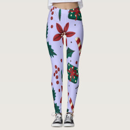 Merry Christmas Abstract Pattern Leggings
