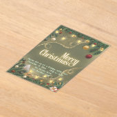 Merry Christmas Acryl Uitnodigingen (Laagn)