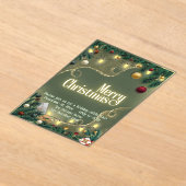 Merry Christmas  Acryl Uitnodigingen (Laagn)