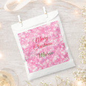 Merry Christmas add naam rode sprankeling glitter  Bedankzakje (Geknipt)