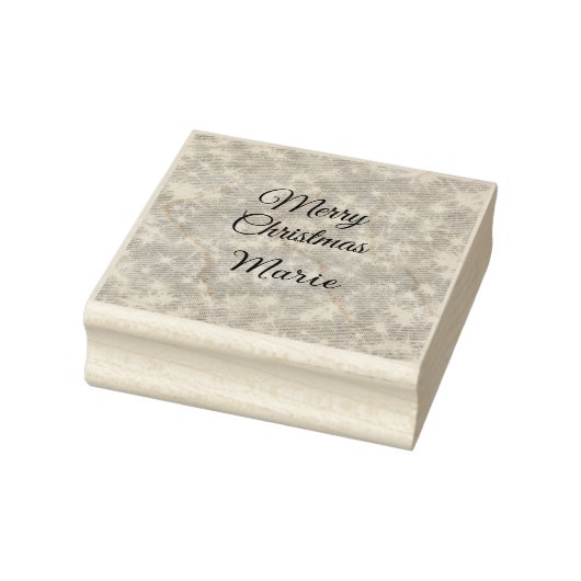 Merry Christmas add naam rode sprankeling glitter Rubberstempel (Stempel)