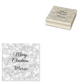 Merry Christmas add naam rode sprankeling glitter Rubberstempel (Gestempeld)
