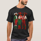 Merry Christmas African American Afro Cowgirl West T-shirt (Voorkant)