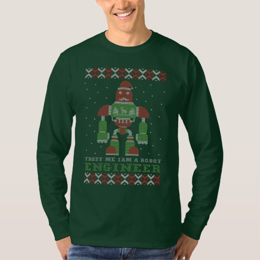 Merry Christmas AI Robot T-shirt (Voorkant)
