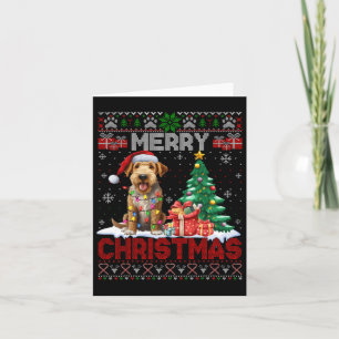 Merry Christmas Airedale Terrier Hondenliefhebber  Kaart