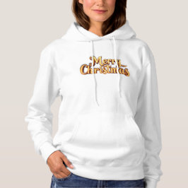 Merry Christmas als Goldener Schriftzug Hoodie