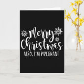 Merry Christmas Also Im Pregnant Holiday Baby Anno Kaart (Gele Bloem)