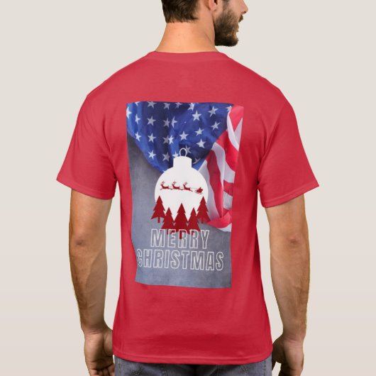 Merry Christmas America T-shirt (Achterkant)