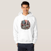 Merry Christmas Amerikaanse stijl Hoodie (Voorkant volledig)