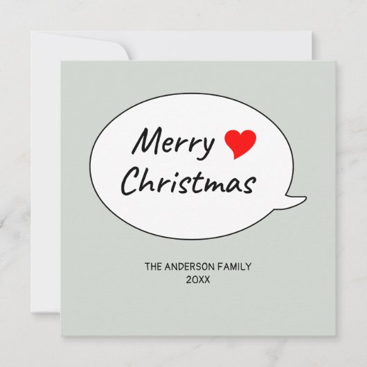 Merry Christmas and a Beautiful heart Feestdagenkaart (Voorkant)