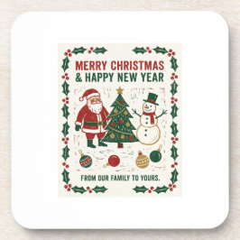 Merry Christmas and a Happy New Year Bier Onderzetter