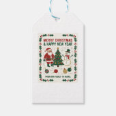 Merry Christmas and a Happy New Year Cadeaulabel (Voorkant)