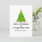 Merry Christmas And A Happy New Year Feestdagenkaart (Staand voorkant)