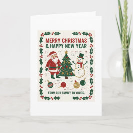Merry Christmas and a Happy New Year Kaart