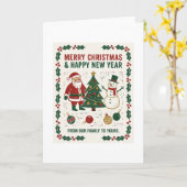 Merry Christmas and a Happy New Year Kaart (Gele Bloem)