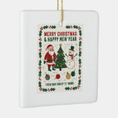 Merry Christmas and a Happy New Year Keramisch Ornament (Rechts)
