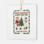Merry Christmas and a Happy New Year Keramisch Ornament (Links)