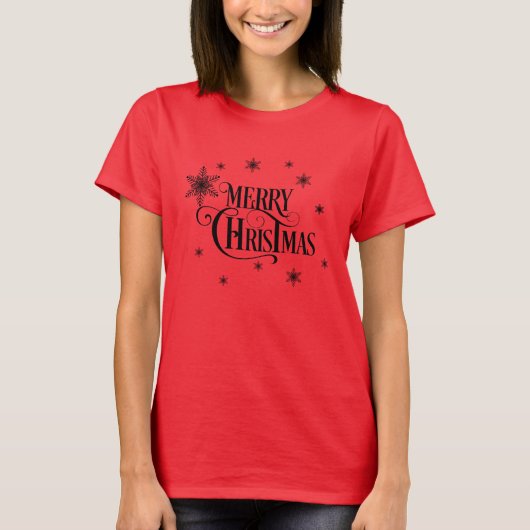 Merry Christmas and good Wisches T-shirt (Voorkant)