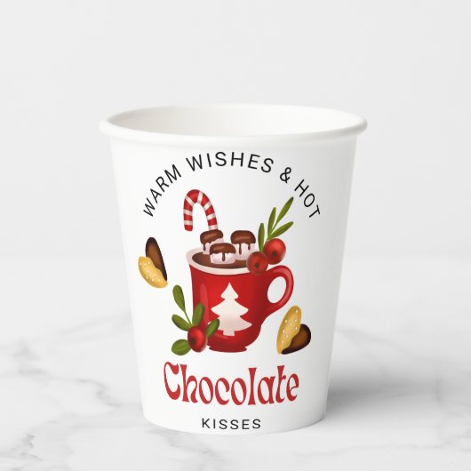 Merry Christmas and Happy Holidays  Papieren Bekers (Voorkant)