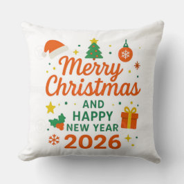 Merry Christmas and Happy New Year 2026 Kussen