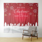 Merry Christmas and Happy New Year backdrop Wandkleed (In Situ (horizontaal))