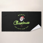 Merry Christmas and Happy New Year Badhanddoek (Badhanddoek)