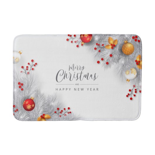 Merry Christmas And Happy New Year Badmat (Voorkant)